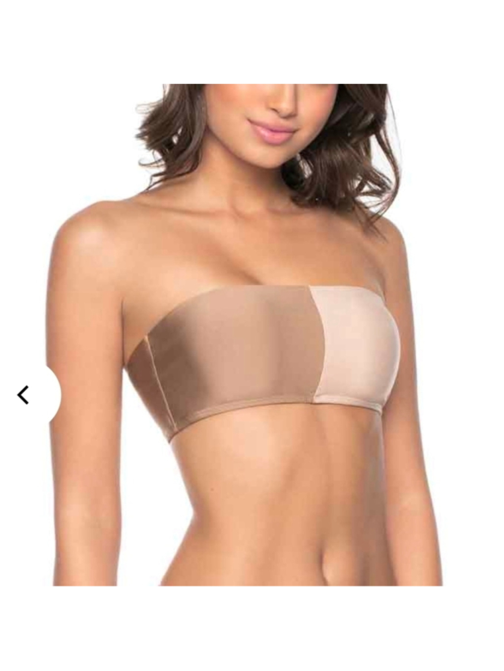 PilyQ Sandstone Two Tone Bandeau Bikini Set Size M